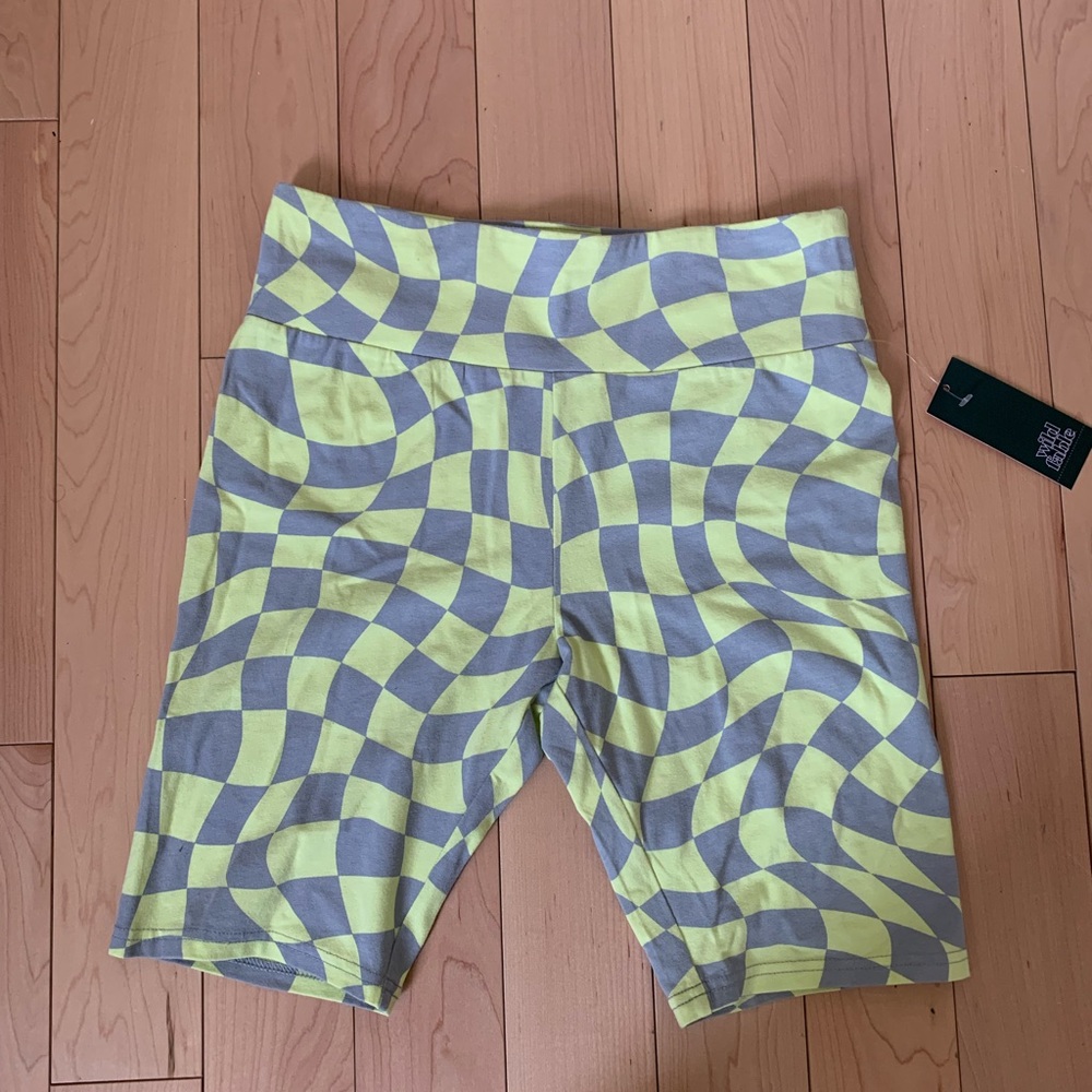 Checkered bike shorts